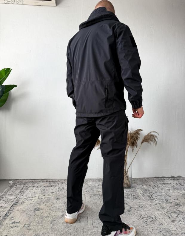 Спортивний костюм чоловічий графітовий soft shell демісезон - Фото 6