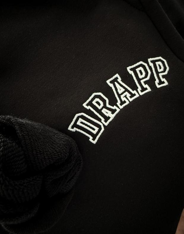 Спортивний костюм чоловічий чорний з вишивкою DRAPP, тринитка петля, демісезон - Фото 7