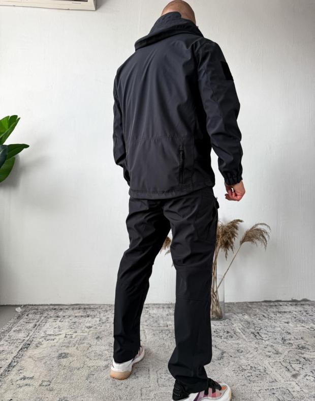 Спортивний костюм чоловічий графітовий soft shell демісезон - Фото 6