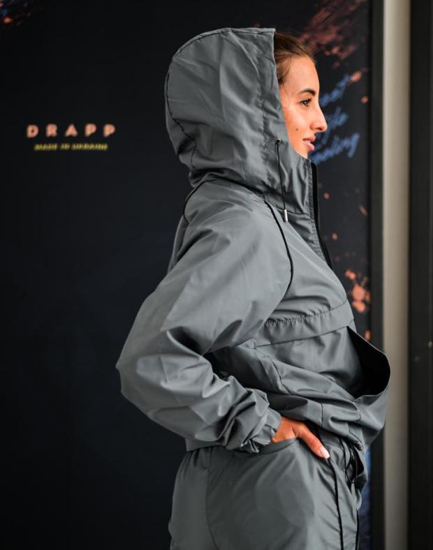 Жіночий спортивний костюм DRAPP, сіро-графітовий, демісезонний - Фото 4