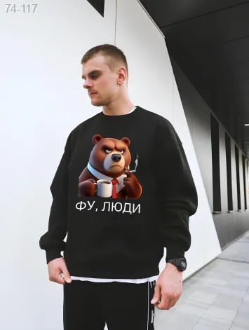 GV_SHOP_UA Світшот чоловічий з мерчем (оверсайз)